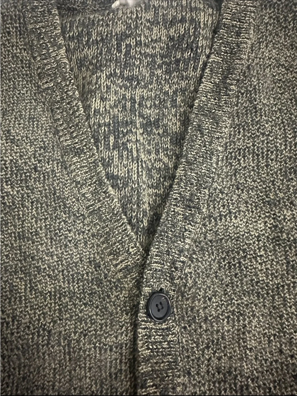 J.Crew Marled Knit Button Front Sweater Vest  Size Large Classic Layering Piece